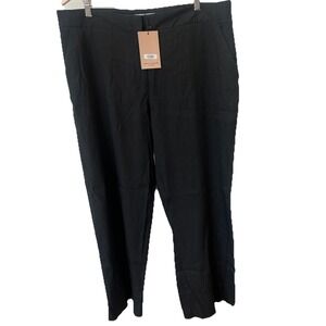 NEW M.M. Lafleur The Tinsley Wide-Leg Trouser Stretch Linen Pant Womens Size 1X